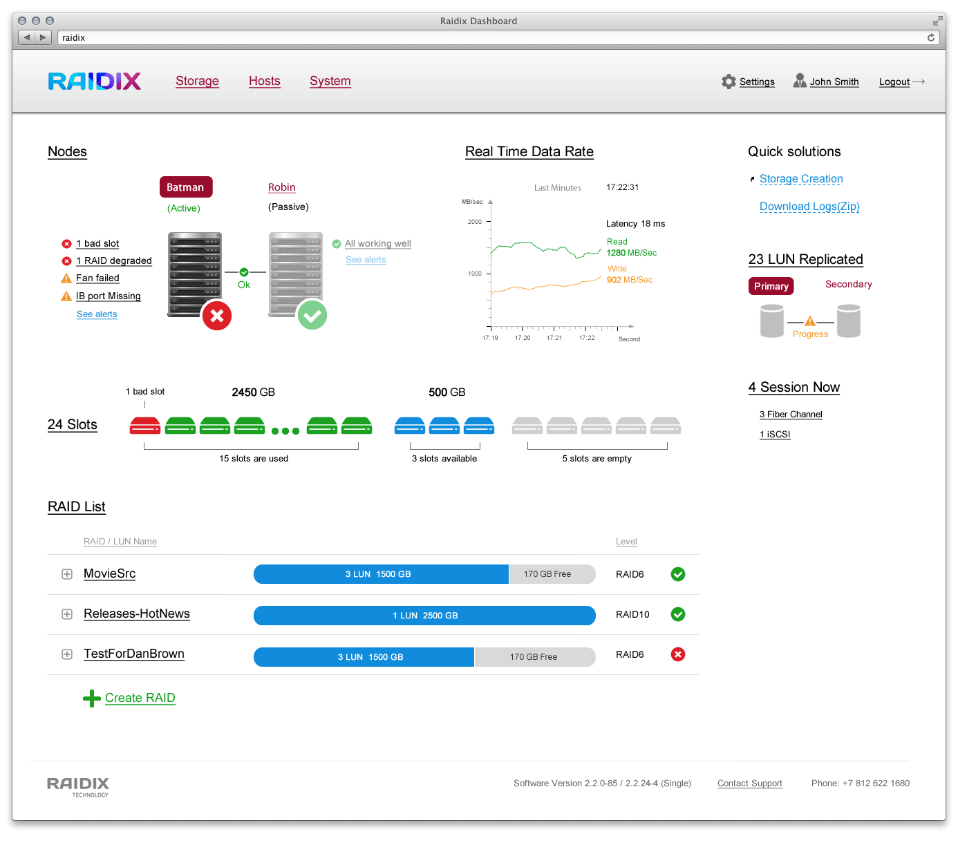 Raidix screenshot