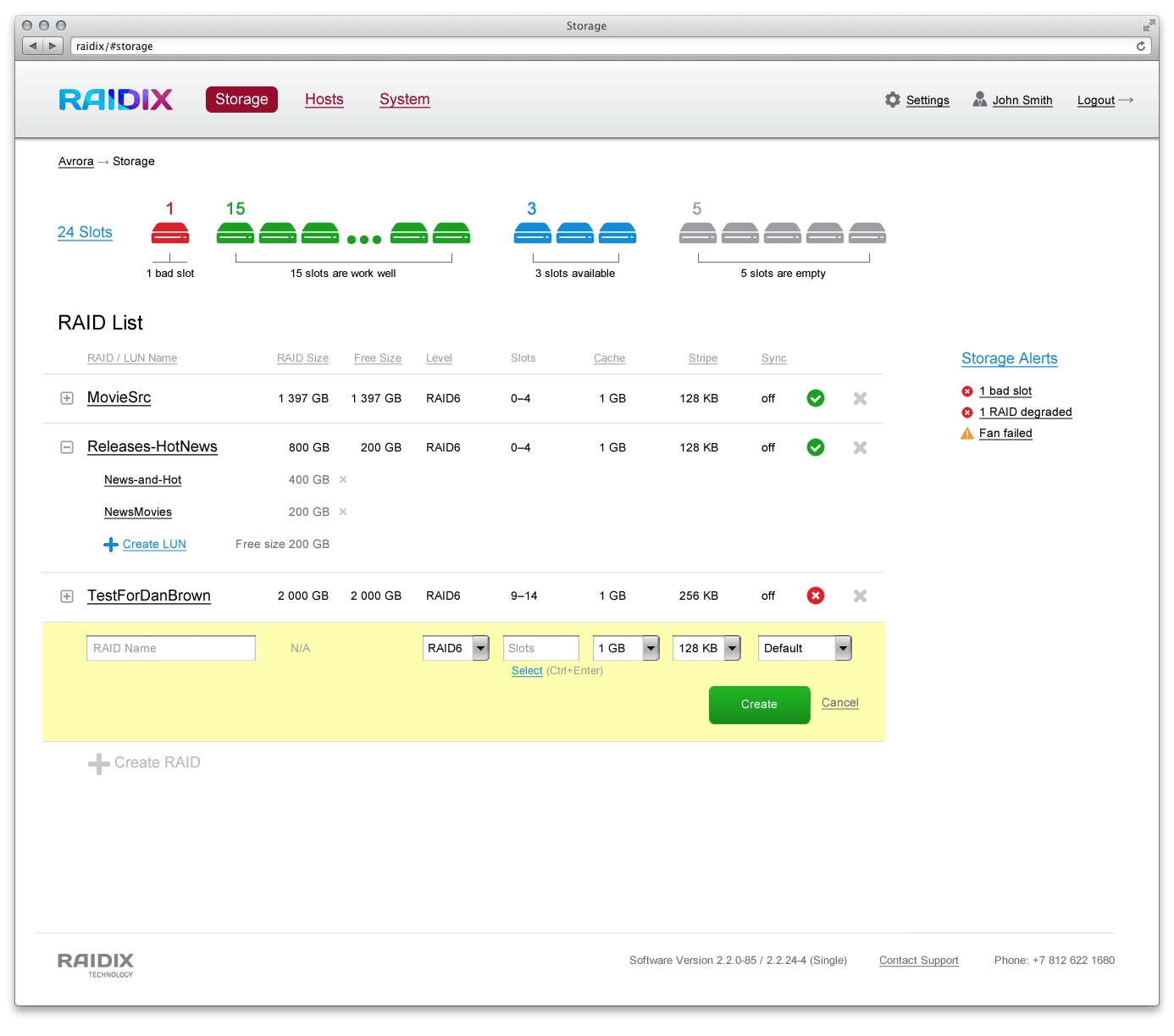 Raidix screenshot